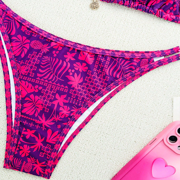 Damen Triangel-Bikini-Set mit verstellbaren Trägern Echo Archiv