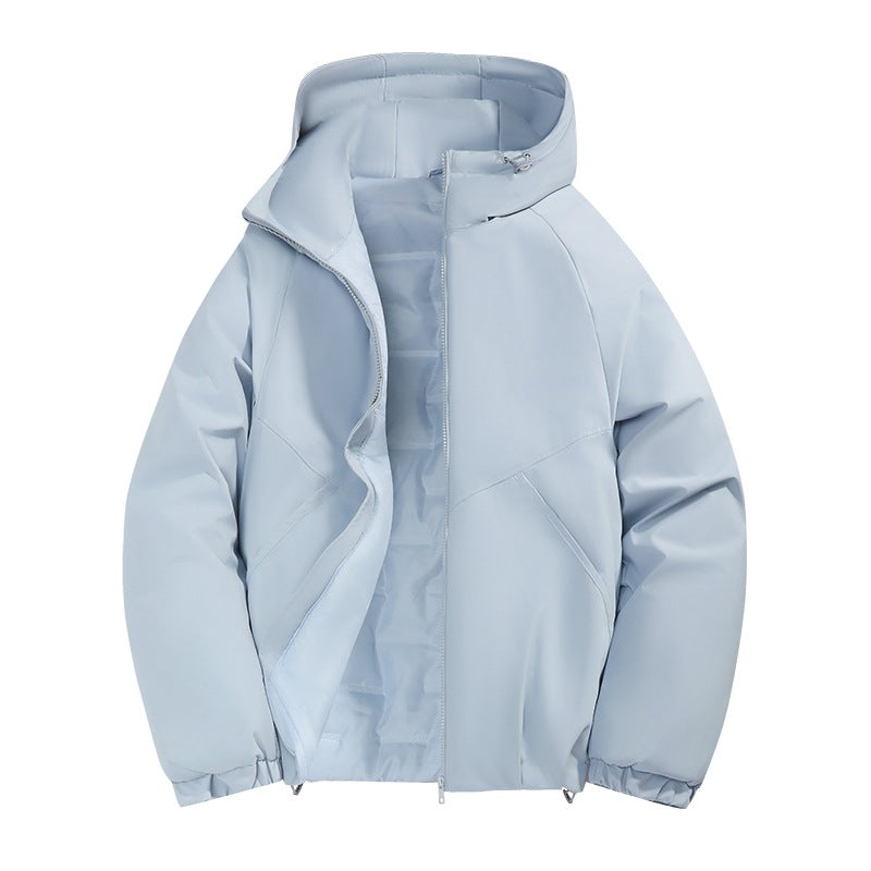Herren Wattierte Übergangsjacke mit Kapuze, wind- und wasserabweisender Hülle & minimalistischer Stepp-Optik Echoarchiv