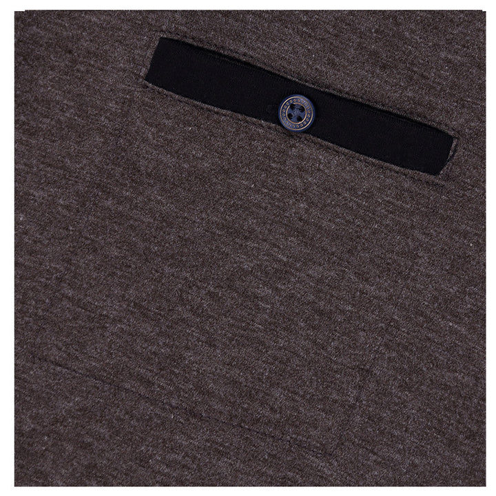 Herren Kurzarm Henley-Shirt mit hochwertiger Knopfleiste und Brusttasche Echoarchiv