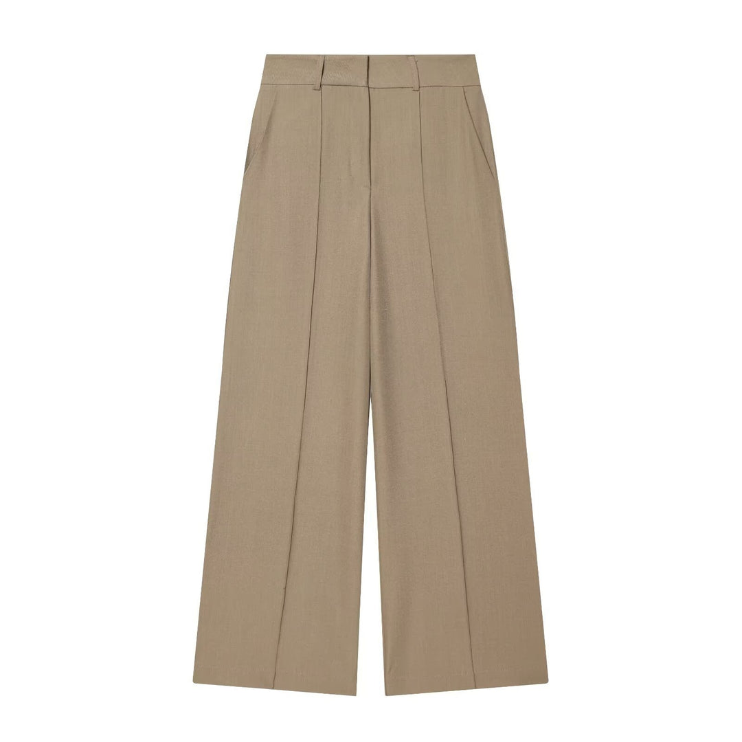 Damen weite Anzughose mit hoher Taille und Falten Echo Archiv