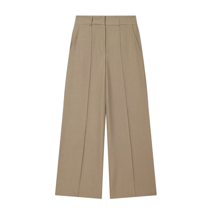 Damen weite Anzughose mit hoher Taille und Falten Echo Archiv