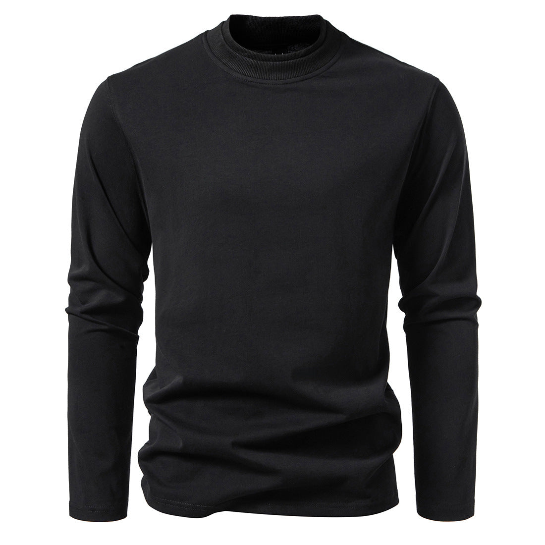 Herren Langes Feinstrick-Shirt mit Mockneck, geripptem Kragen und schlanker Silhouette Echo Archiv