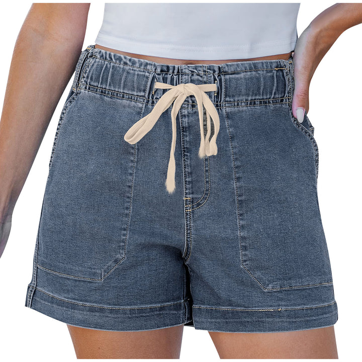 Damen bequeme Denim-Shorts mit Gummizug und praktischen Taschen Echo Archiv