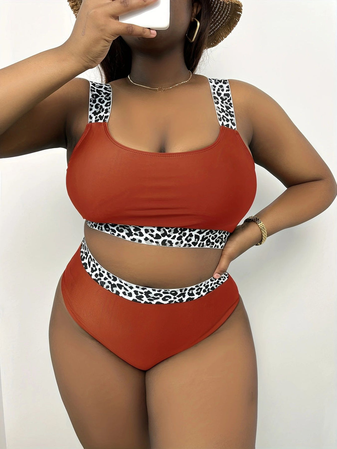 Damen Hochgeschnittenes Bikini-Set mit trendigem Tiermuster Echo Archiv