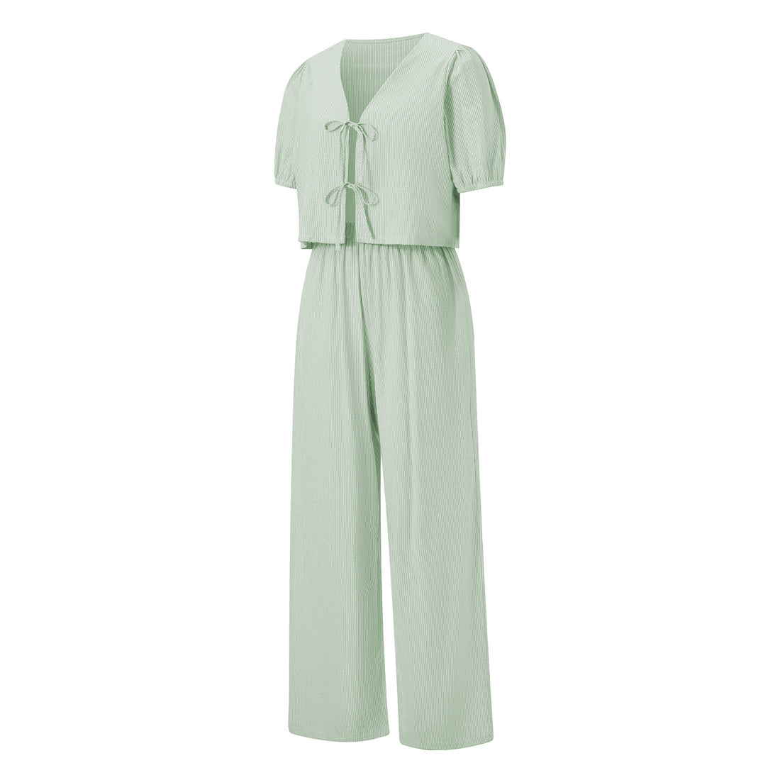 Damen luftiges Sommer-Jumpsuit mit Raffung – Solévia