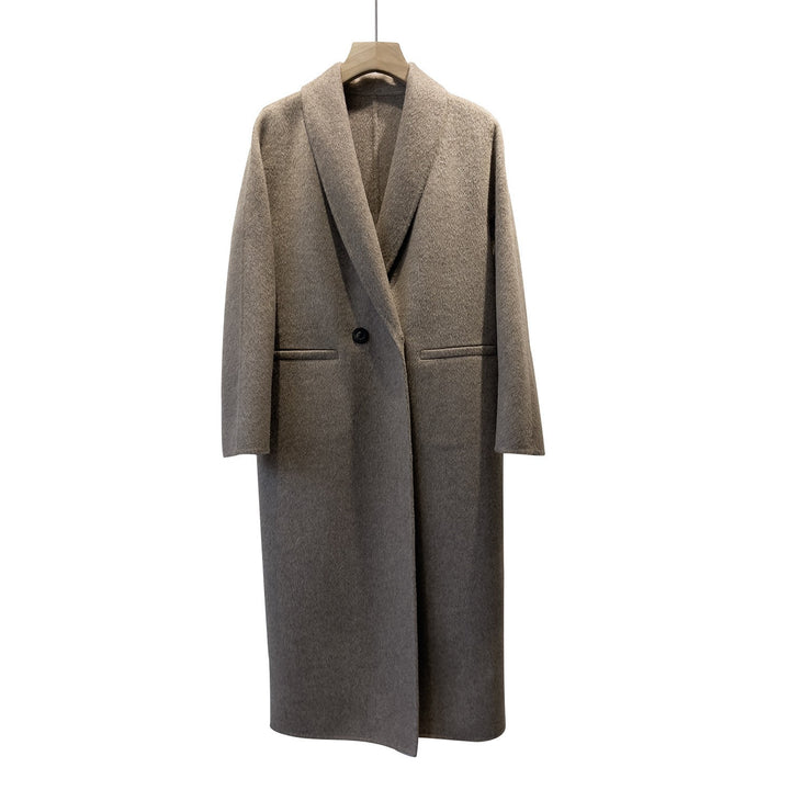 Damen Klassischer Oversized Wollmix Mantel Echoarchiv