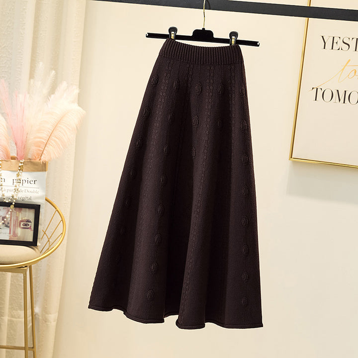 Damen Eleganter, luftiger Maxirock mit Rippstruktur Echo Archiv