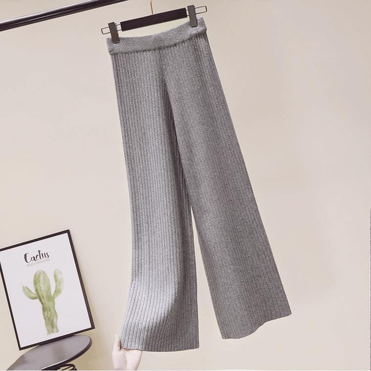 Damen Bequeme Rippstrickhose mit Kordelzug Echo Archiv