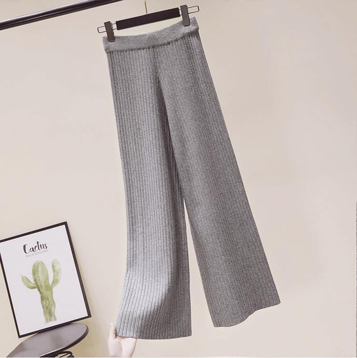 Damen Bequeme Rippstrickhose mit Kordelzug Echo Archiv