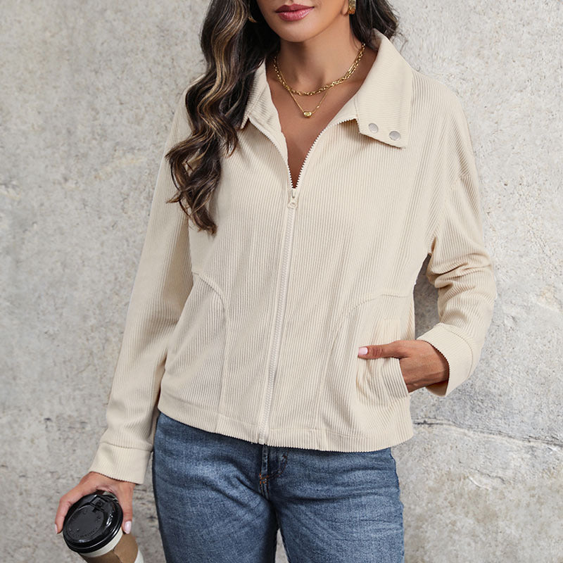 Damen Modische Strickjacke mit Reißverschluss Echo Archiv