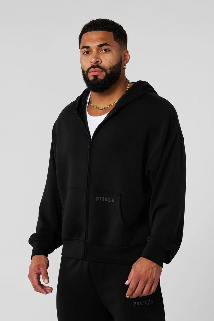 Herren Kapuzenpullover mit durchgehendem Reißverschluss und praktischen Taschen Echoarchiv