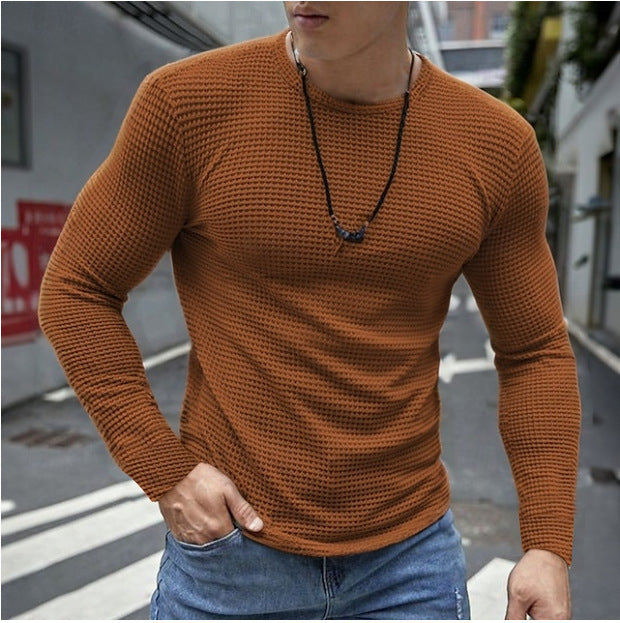 Herren Langarmshirt mit strukturiertem Design Echoarchiv