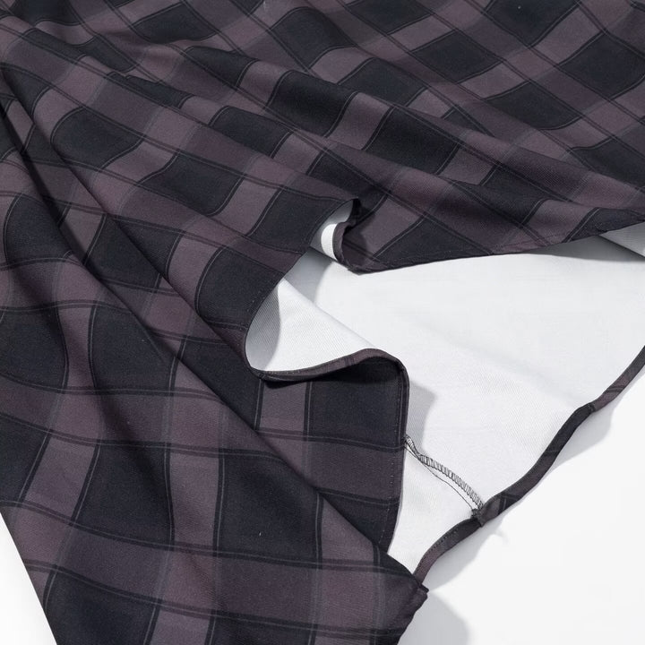 Damen Asymmetrischer Midirock mit Karomuster und ausgestellter A‑Linie Echoarchiv