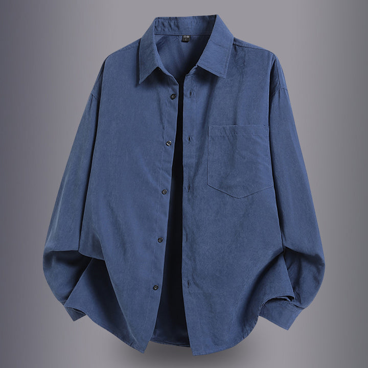 Herren lässiges Overshirt mit komfortablem Schnitt und praktischen Taschen Echoarchiv