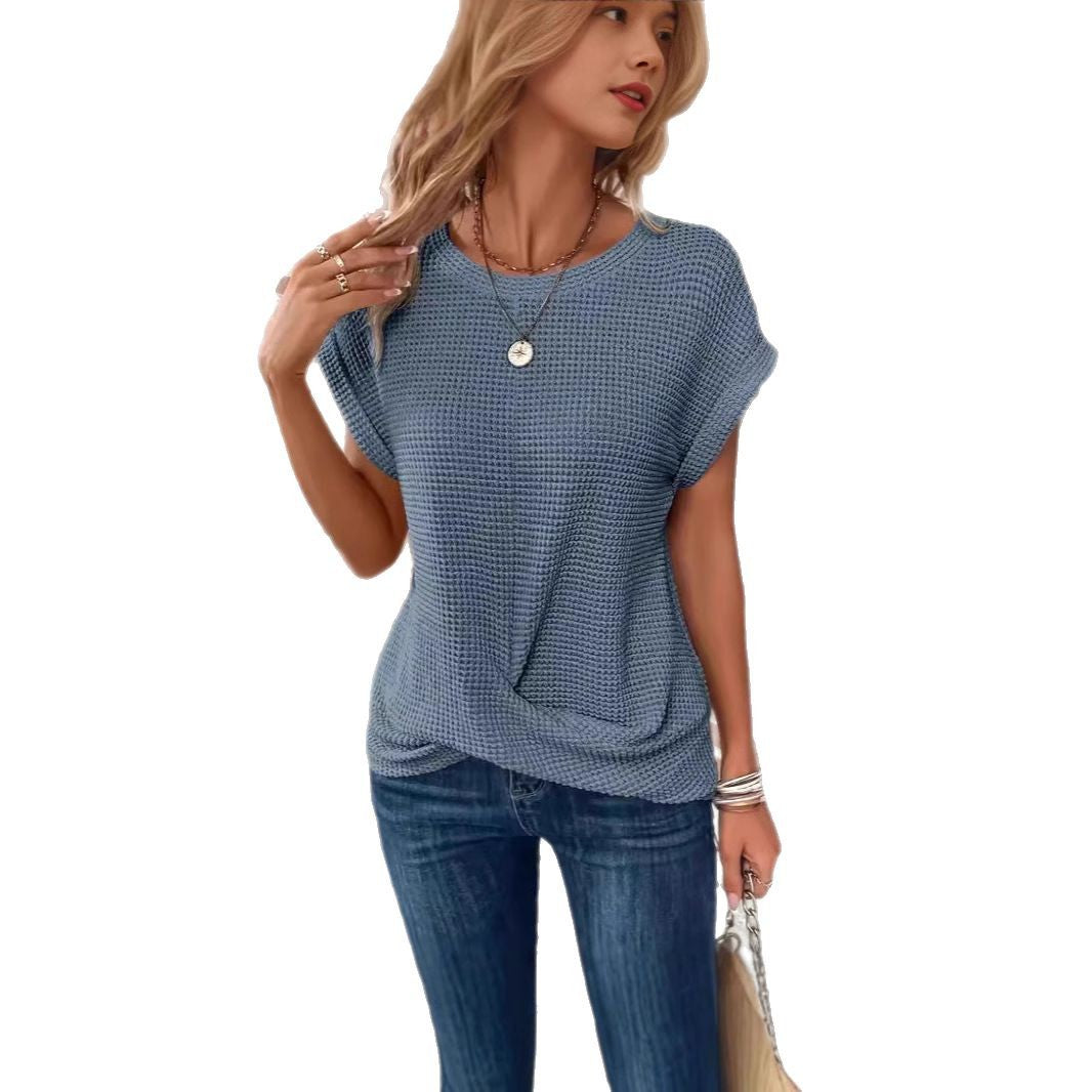 Damen lässiges Waffelstrickshirt Echo Archiv