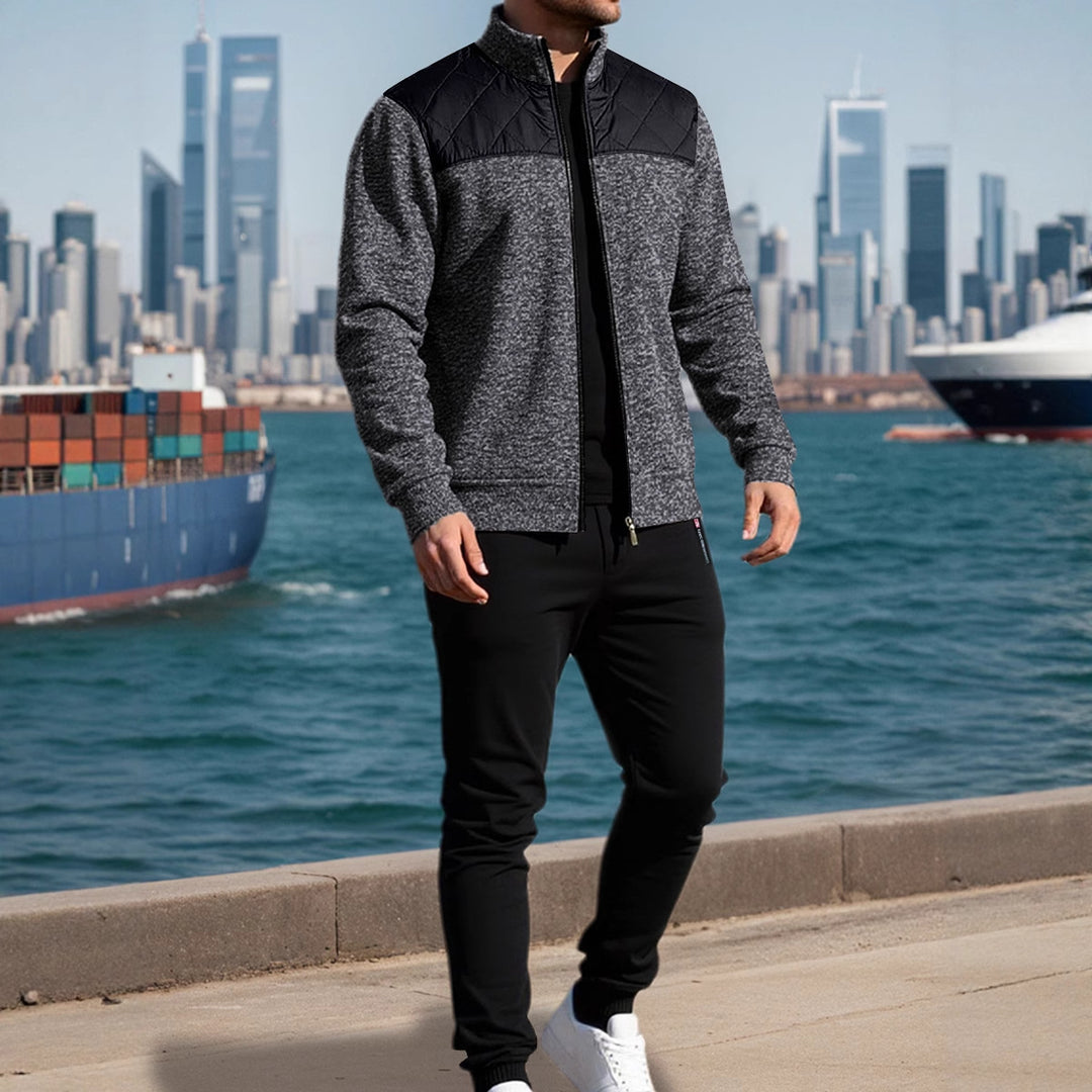 Herren Sportliche Jacke mit Querrippen-Muster und leicht gepolstertem Schulterbereich Echoarchiv