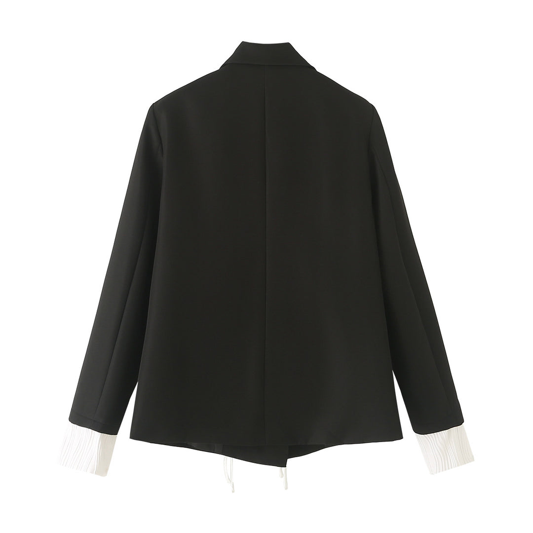 Damen nan taillierter Blazer mit Kordelzugdetail und plissierten Manschetten Echo Archiv