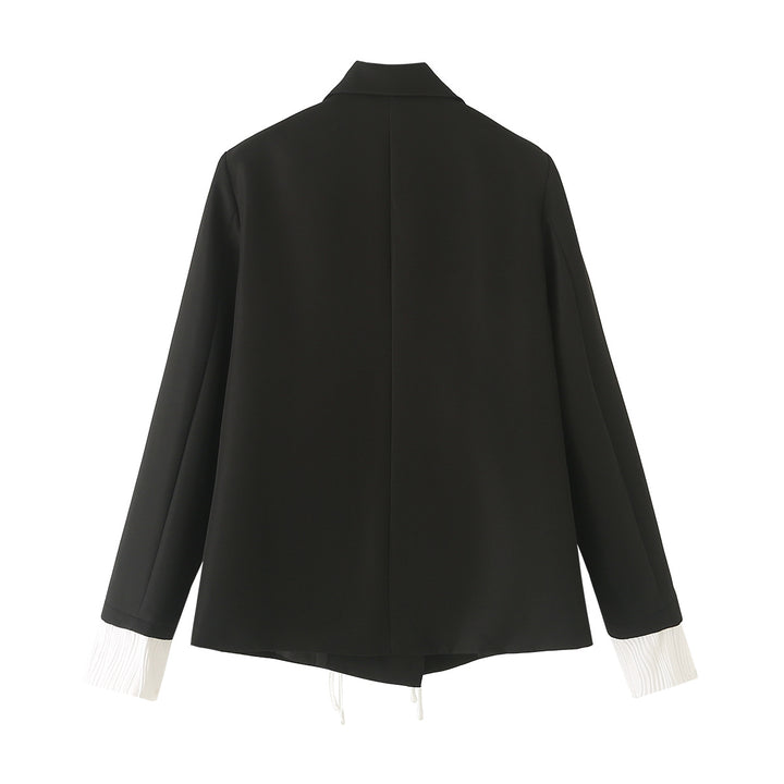 Damen nan taillierter Blazer mit Kordelzugdetail und plissierten Manschetten Echo Archiv