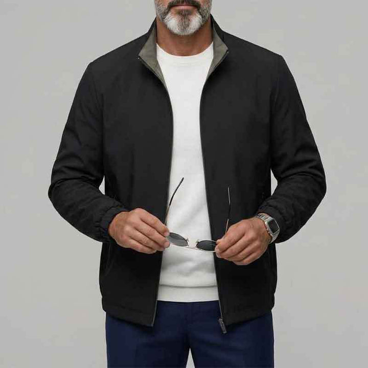 Herren Moderne Übergangsjacke mit hohem Kragen und praktischen Taschen Echo Archiv
