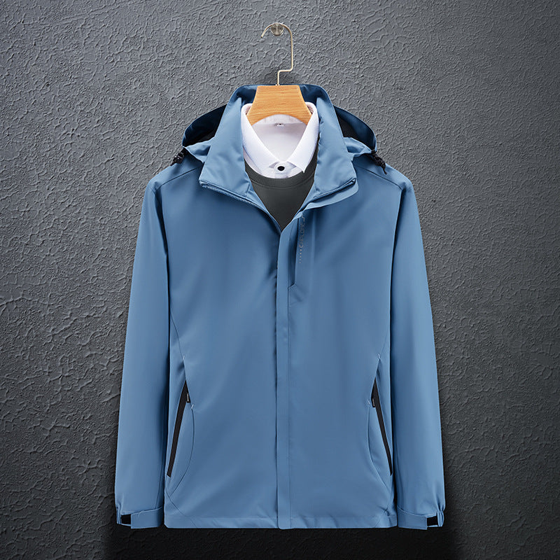 Herren Leichte Softshell-Funktionsjacke mit atmungsaktivem Meshfutter und verstellbarer Kapuze Echoarchiv