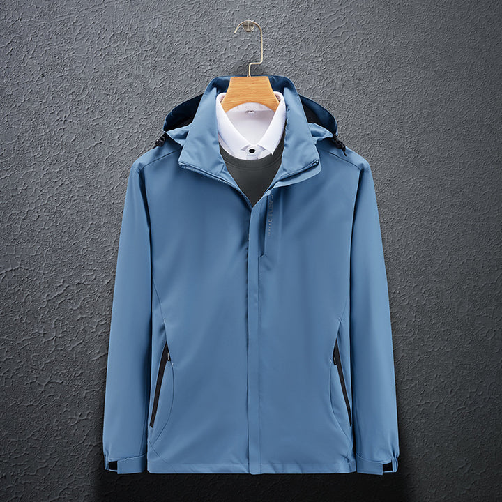 Herren Leichte Softshell-Funktionsjacke mit atmungsaktivem Meshfutter und verstellbarer Kapuze Echoarchiv