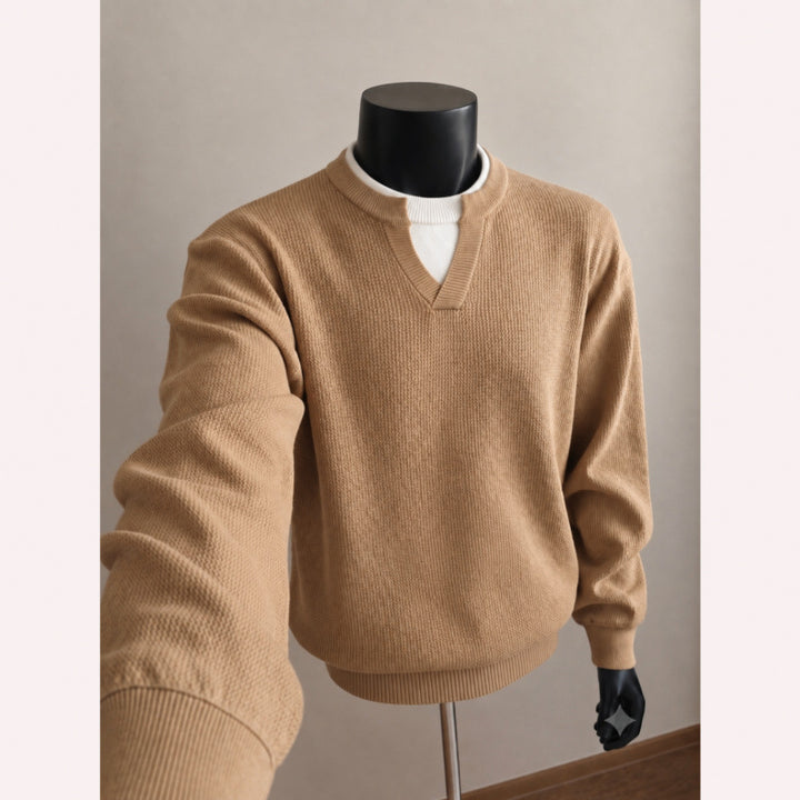 Herren Hochwertiger Strickpullover Echo Archiv