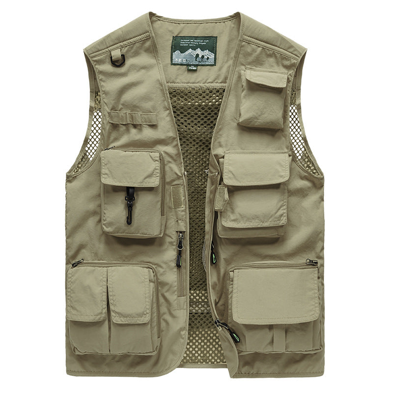Herren Multifunktionale Angel- und Outdoorweste mit Mesh-Rücken und Mehrfachtaschen – Marzano