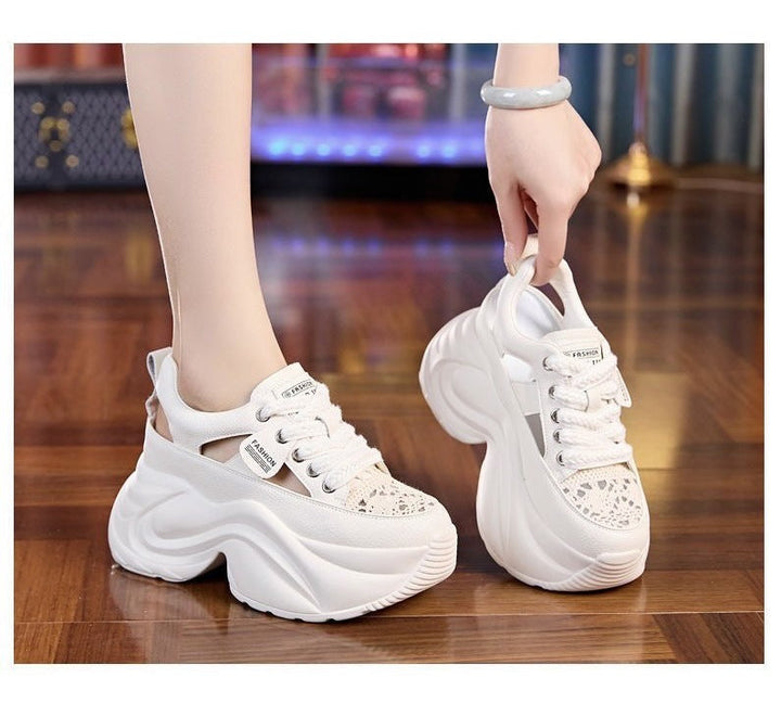 Damen Plateau-Sneaker mit luftiger Oberflächenstruktur und bequemer Dämpfung Echo Archiv