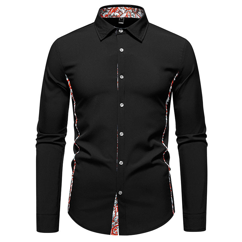 Herren Langarmhemd mit floralem Design und modernem Schnitt Echoarchiv