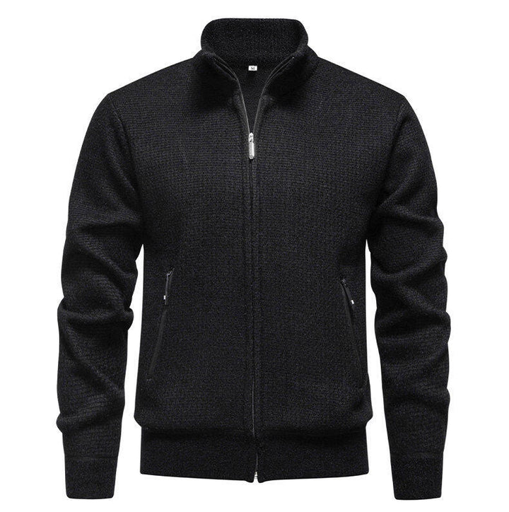 Herren Strickjacke mit modernem Zipper und seitlichen Reißverschlusstaschen Echoarchiv