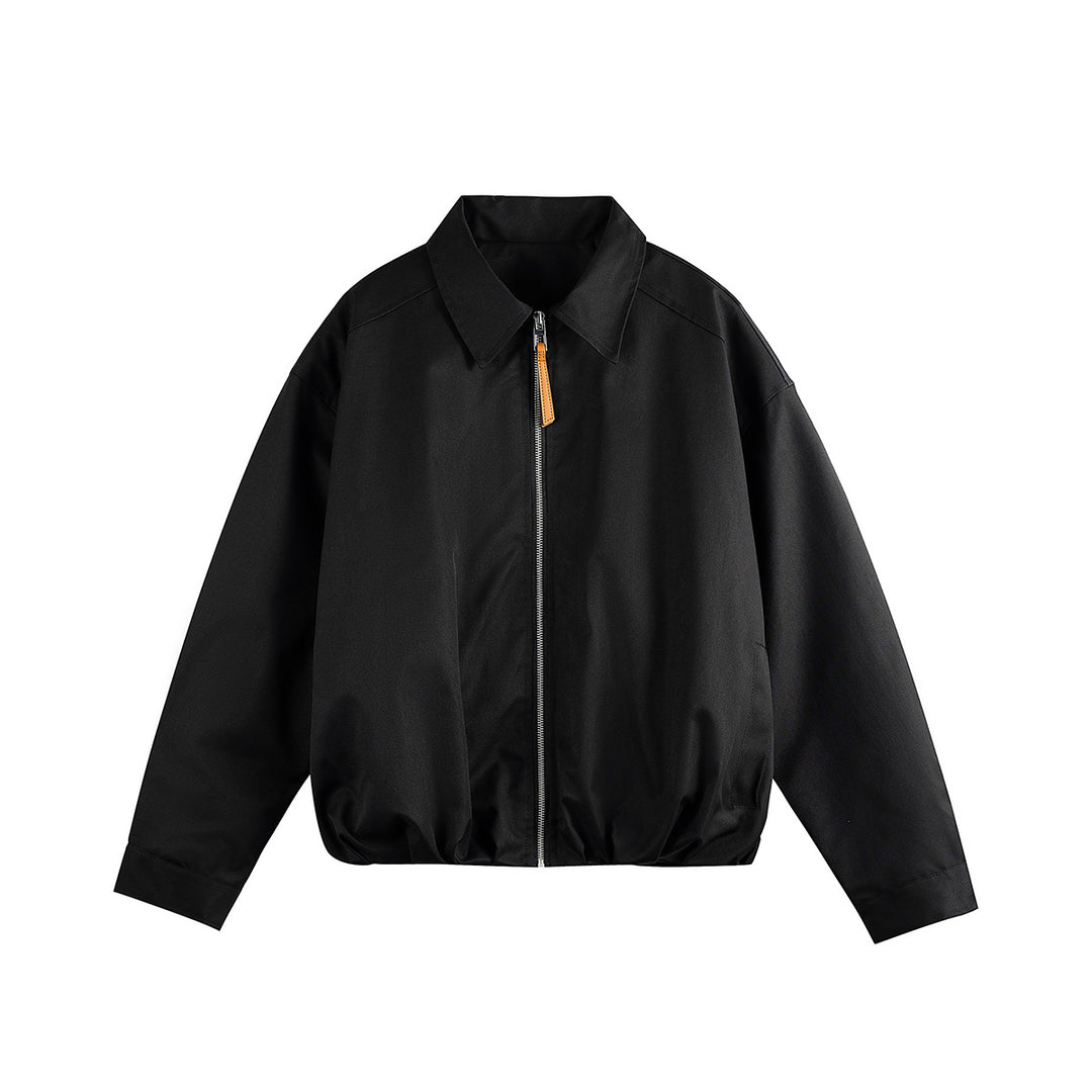 Unisex Kurzblouson im Boxy‑Cut mit Hemdkragen und gerafftem Saum Echoarchiv