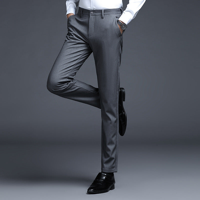 Herren Formelle Slim-Fit Anzughose mit Stretchbund und Bügelfalte Echo Archiv