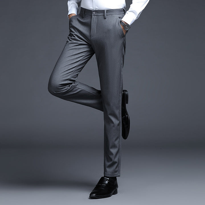 Herren Formelle Slim-Fit Anzughose mit Stretchbund und Bügelfalte Echo Archiv