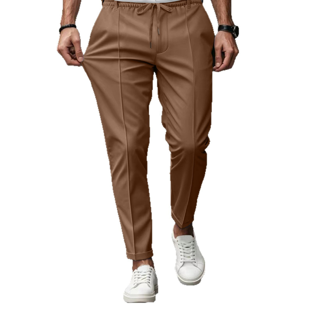 Herren elegante Chino-Hose mit elastischem Bund und seitlichen Taschen Echoarchiv