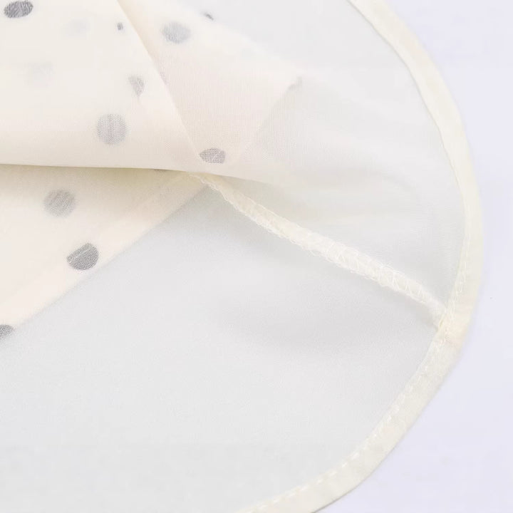 Damen A-Linien-Midirock mit doppellagigem Saum und Polka-Dot-Print Echoarchiv