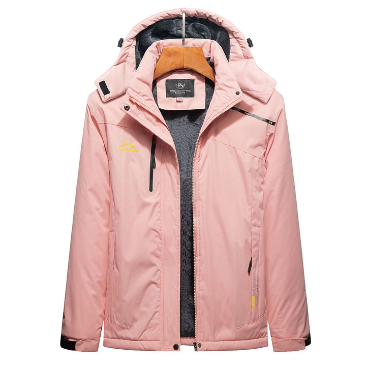 Herren Wasserabweisender Outdoorparka mit Teddyfutter, abnehmbarer Kapuze und Reißverschlusstaschen – Taviero