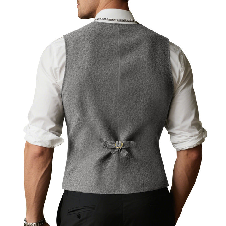 Herren elegante Weste mit praktischen Taschen und modischen Knopfdetails Echoarchiv