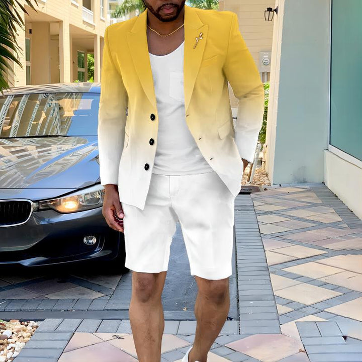 Herren stylischer Blazer mit modischen Shorts Echoarchiv