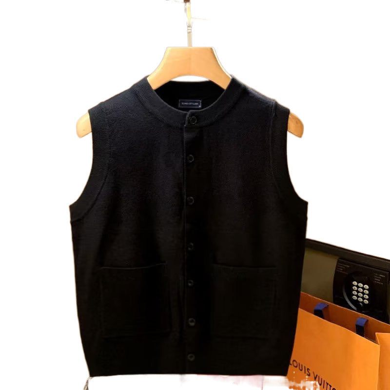 Damen elegante Strickweste mit praktischen Taschen Echoarchiv