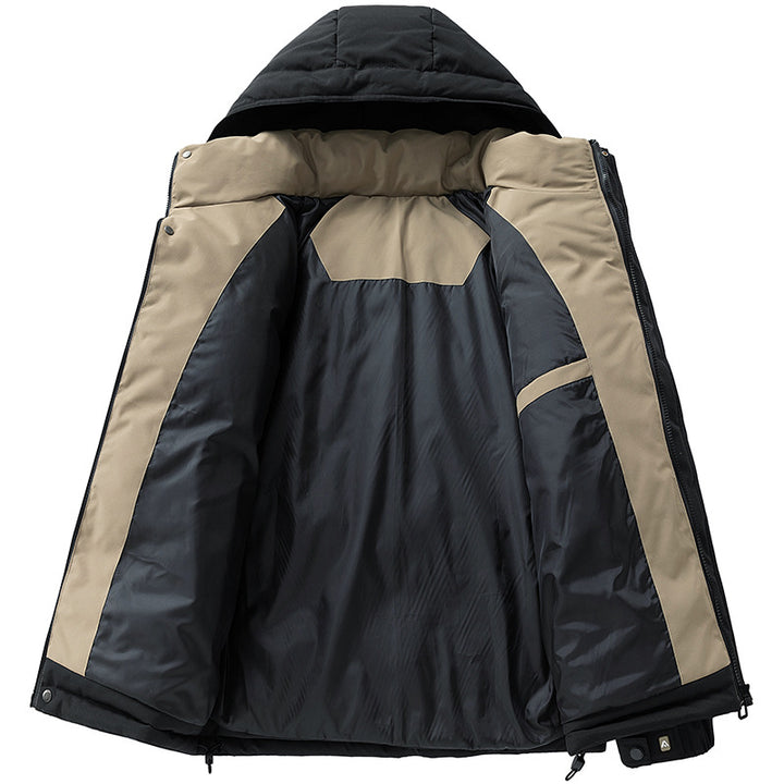 Herren Wattierte Urban-Thermojacke mit gesteppter Optik, hohem Stehkragen und Utility-Taschen Echo Archiv