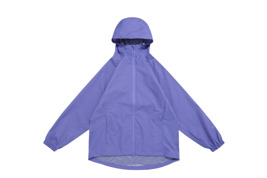 Unisex Leichte Regenjacke mit Kapuze, Zwei‑Wege‑Reißverschluss und verlängertem Saum Echoarchiv