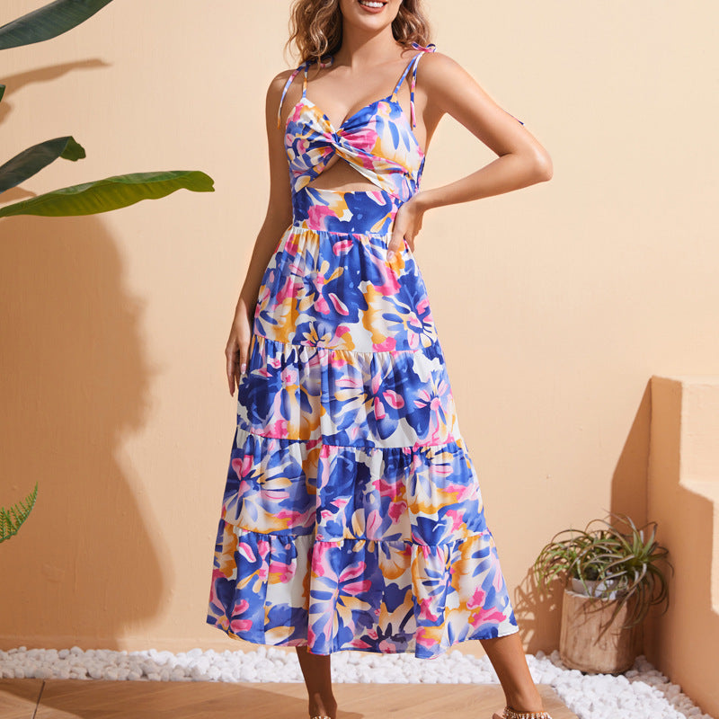 Damen Maxikleid mit Rüschen und verspieltem Schnitt Echo Archiv
