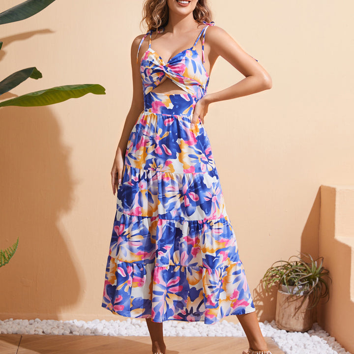 Damen Maxikleid mit Rüschen und verspieltem Schnitt Echo Archiv
