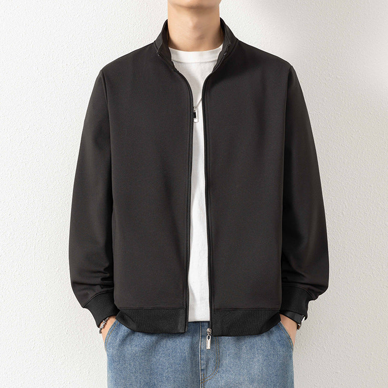Herren Minimalistische Zip‑Blousonjacke aus technischem Stretchmaterial mit Stehkragen Echo Archiv