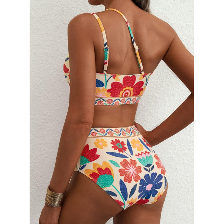 Damen Crop-Top Bikini Set mit floralem Design Echo Archiv