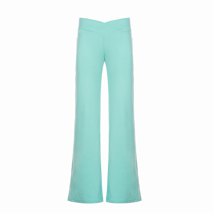 Damen nan weite Palazzo-Hose mit V-förmiger Bundnaht und elastischem Stretch-Jersey Echo Archiv