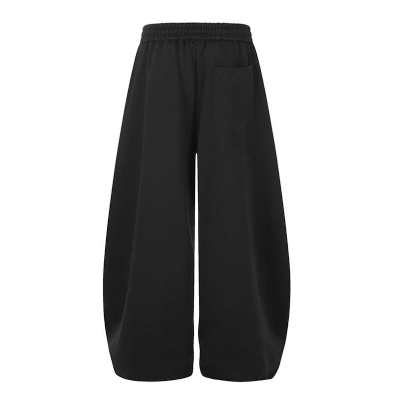 Damen Extraweite Cropped Palazzo-Sweathose mit Komfortbund und Tunnelzug Echoarchiv