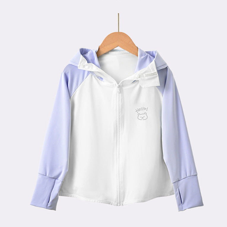 Mädchen funktionale UV-Schutzjacke mit Kapuze Echo Archiv