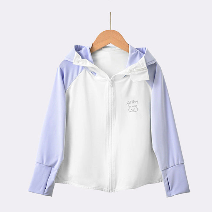 Mädchen funktionale UV-Schutzjacke mit Kapuze Echo Archiv