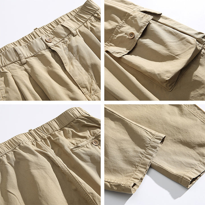 Herren Leichte Relaxed-Cargo-Hose mit elastischem Bund und Mehrfachtaschen Echo Archiv